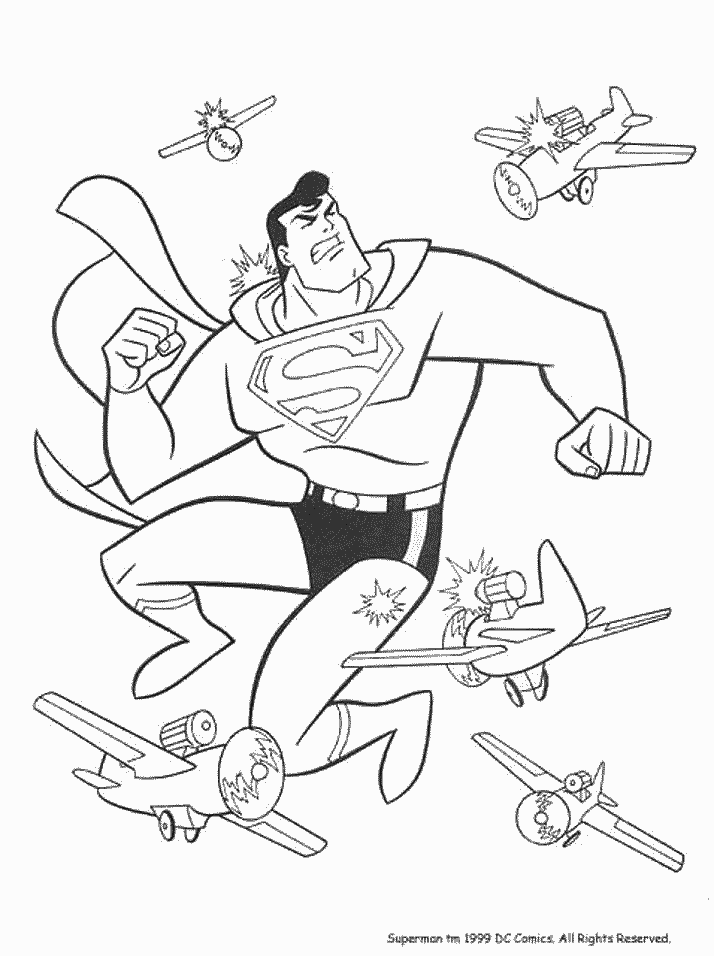 Plansa de colorat cu Superman 41 36